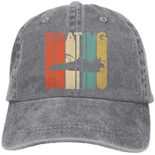 Винтажный стиль гребли взрослых Джинсовая Шляпа От Солнца регулируемая бейсболка