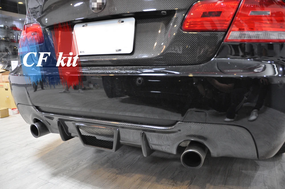 CF Kit диффузор из углеродного волокна задний бампер спойлер сплиттер для BMW e92 MT m tech