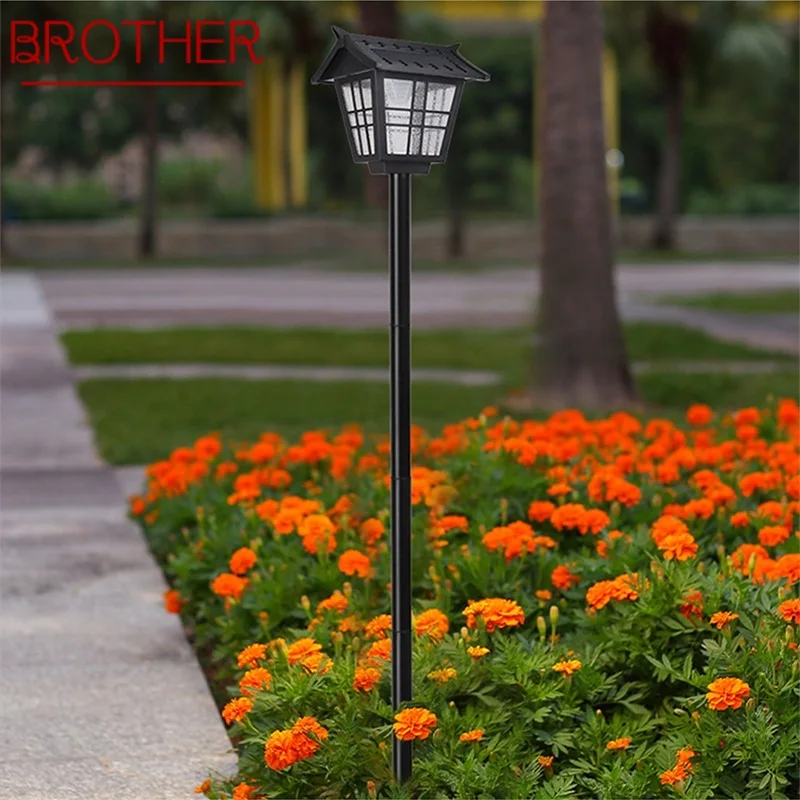 BROTHER Outdoor Solar Lawn Light Contemporary Waterproof IP65 Garden Lamp Home For Villa Duplex Park