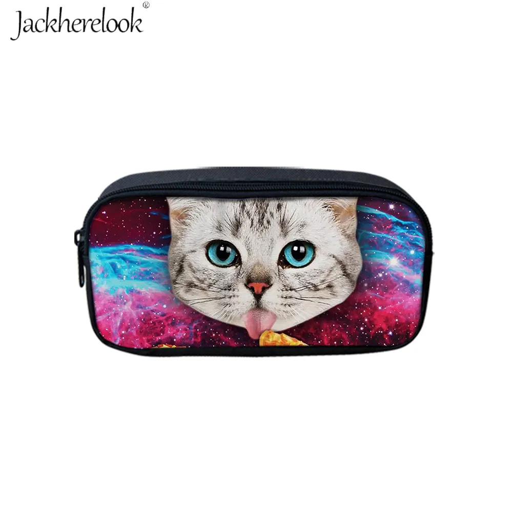Jackherelook 3 шт. забавный кот/мопс едят пиццу печати Школьный рюкзак мальчик/девочка студенческий карандаш мешок бульдог основной животных Школьный ранец - Цвет: HMM1210K
