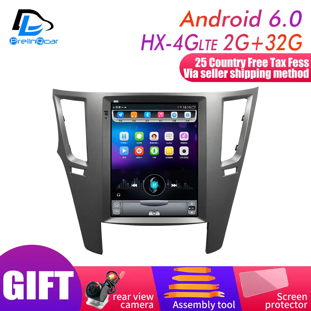  4G Lte Vertical screen android system multimedia radio player for Subaru Outback Impreza Legacy 200