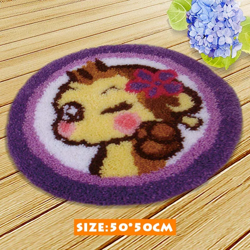 Cartoon Bear Latch Hook Rug Kits Crochet Hook Embroidery for Felting Cross Stitch Thread Embroidery Kit Stitch Thread Carpet DIY - Цвет: AZD019