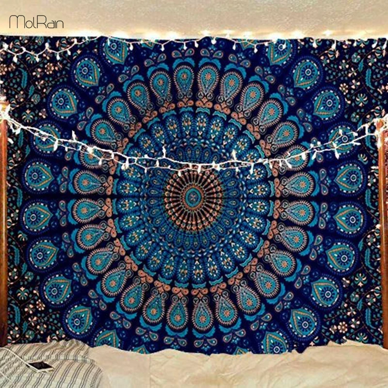 Mandala Tapestry Wall Hanging Multifunctional Boho Printed Throw Blanket Rug Bedspread Cover Yoga Mat Decor India | Дом и сад