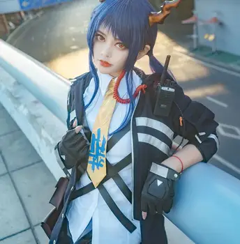 

Game Arknights Chen Cosplay Costume Cool Girl Uniform Party Dress Full Set