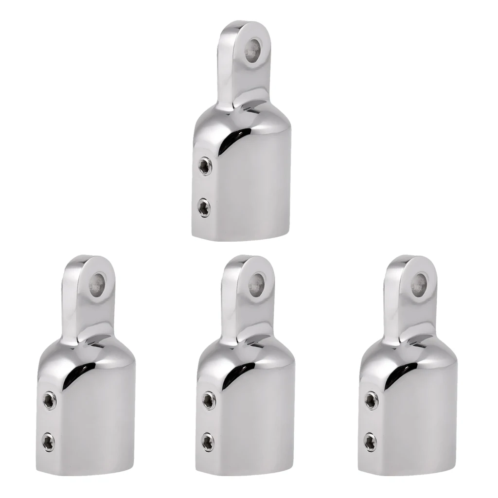 4 Pieces Marine Stainless Steel Eye End Cap Bimini Top Fitting Hardware 22mm 4 Pieces Marine Stainless Steel Eye End Cap Bimini Top Fitting Hardware 22mm