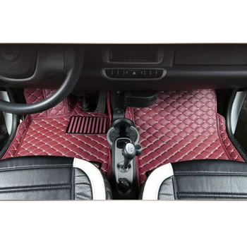 

leather car interior floor mat for smart fortwo 2007 2014 2013 2012 2011 2010 2009 2008 w451 451 accessories