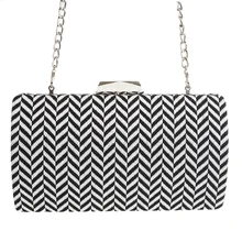 Хит, женский полосатый вечерний клатч, свадебные банкетные кошельки с цепочкой, Свадебный Кошелек для девушек, Прямая поставка MN1626