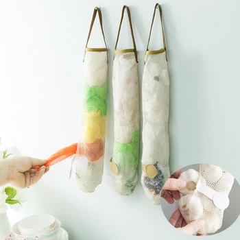 

Kitchen Fruits Vegetables Storage Hanging Bag Reusable Grocery Produce Bags Mesh Ecology Shopping Tote Bag Onion Organization
