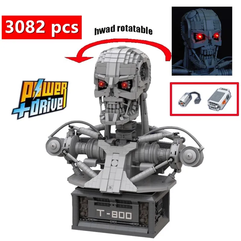 Новый PF Терминатор T 800 бюст MOC 20570 Fit дизайн робот Мощность Функция конструкторных