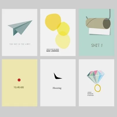 Современная картина маслом в скандинавском стиле выдерживаемая мультяшная