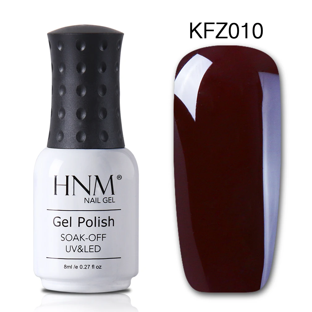 HNM коричневый чистый кофейный цвет Гель-лак для ногтей 8 мл замачиваемый УФ светодиодный Гель-лак для ногтей Полупостоянный Гибридный Гель-лак - Цвет: coffee 010