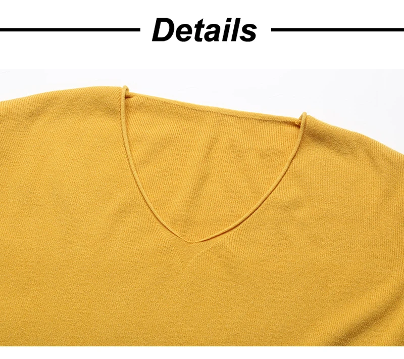 Желтый вязаный пуловер с v-образным вырезом, женский весенний осенний Повседневный свитер с длинным рукавом, свободный однотонный базовый вязаный джемпер, топы синего цвета