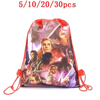 

5/10/20/30PCS Kids Bags For Boys Travel Storage Package The Avengers Party Birthday Gift Bags Non-woven Fabrics School Backpacks