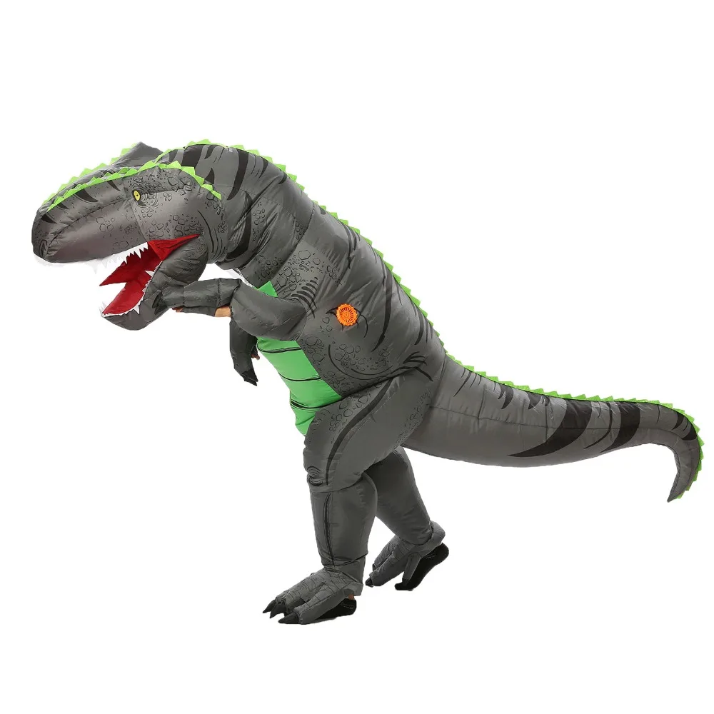 JYZCOS динозавров T REX надувной костюм для Для женщин Для мужчин Детский карнавальный костюм для Хэллоуина Косплэй костюм талисмана вечерние