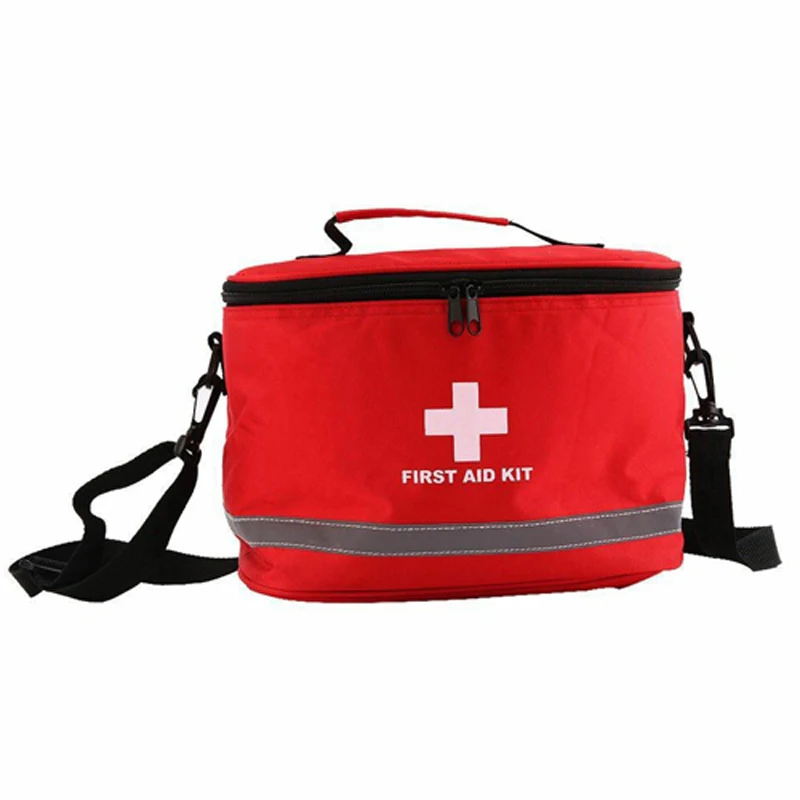 Наружная аптечка, Спортивная красная нейлоновая водонепроницаемая сумка через плечо, семейная дорожная сумка для экстренной медицинской
