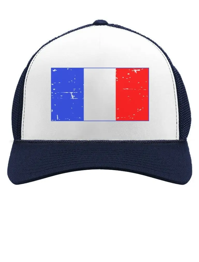 France Flag Trucker Hat Style French Retro Trucker Hat Mesh Cap Gift