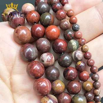 

4 6 8 10 12mm Natural Stone Rainbow Jaspers Loose Spacer Beads For DIY Jewelry Making Bracelet Earrings Accessories 15'' Strands