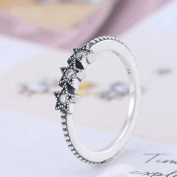 

Free Shipping Real 925 Sterling Silver Ring Star Of Heaven With Crystal Star Ring For Women Wedding Party Gift Fashion Jewelry