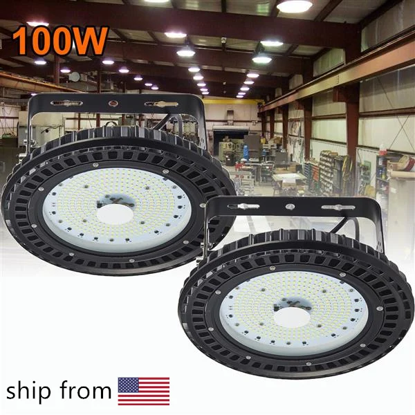 

100W 150W 200W 10000LM 110V UFO LED High Bay Lights 6500K Waterproof Commercial Lighting Industrial Warehouse Led High Bay Lamp
