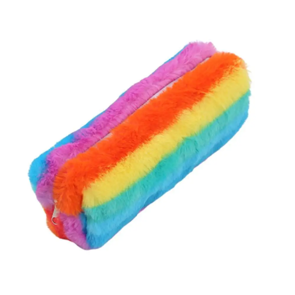 B Милые Носки с рисунком радужных Плюшевые Карандаш Чехол школьный Карандаш Чехол s канцелярских принадлежностей Карандаш Чехол кавайный чехол для карандаша для девочек школьные принадлежности Инструменты - Цвет: B