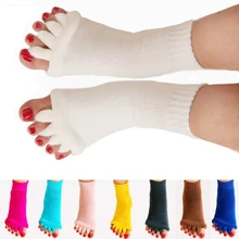 1 пара носков с пятью пальцами ортопедические разделители для пальцев ног корректор большого пальца ортопедическая вальгусная деформация коррекция осанки эктропион