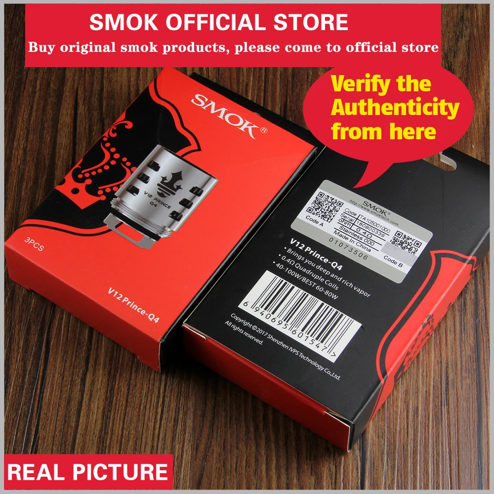 Оригинальный SMOK TFV12 Prince Coil Mesh strip max/dual mesh X2 clapton для бака atomizer / Mag Kit 3