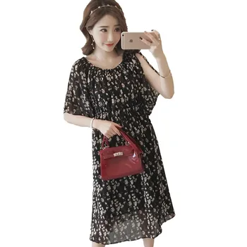 

Fashion Floral Printed Chiffon Maternity Long Dresses Boho Beach Style Clothes For Pregnant Women Pregnancy Dresses