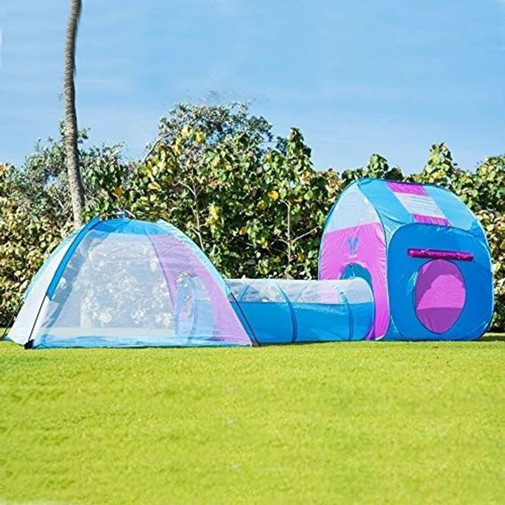 3 In 1 Kid Toddler Baby  Up Play Tent Tunnel Toy Playhouse Castle Games