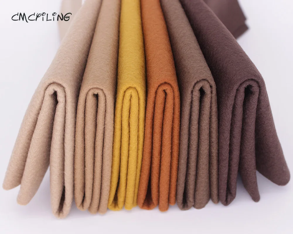 Flesh/Brown/Chocolate Color Soft Felt Felt Craft Polyester NonWoven Fabric Decoration Material For Scrapbooking Sewing Toys
