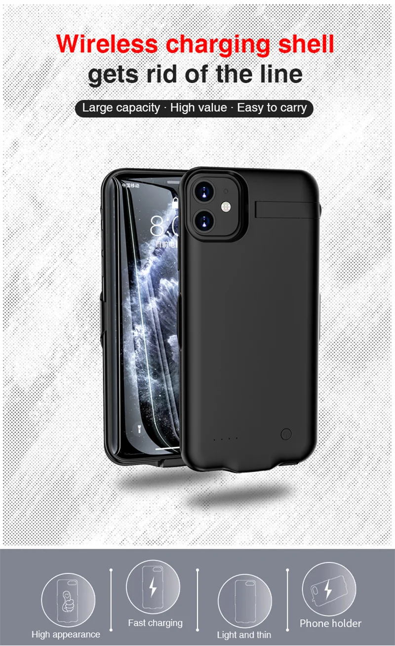 iPhone 11 Pro Max чехол резервного питания для iPhone 11 Расширенный чехол для аккумулятора телефона для iPhone 11Pro чехол для зарядного устройства