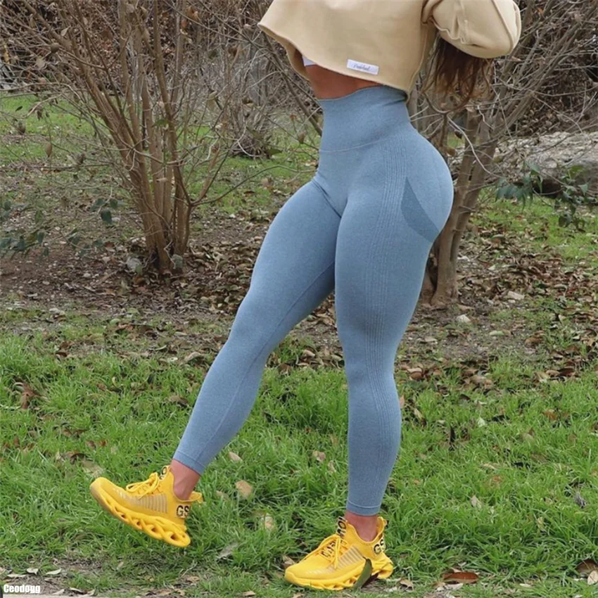 Women High Waist Scrunch Bubble Butt Yoga Pant Fitness Ladies Gym Sports Workout Leggings Push Up Female Gym Leggings