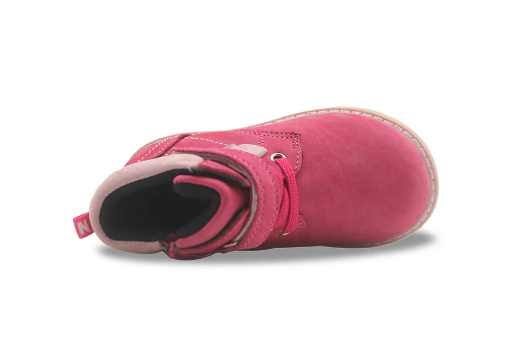 Apakowa/кожаные ботинки Martin для маленьких девочек; классические ботильоны на липучке для маленьких девочек; прогулочная мягкая обувь для бега