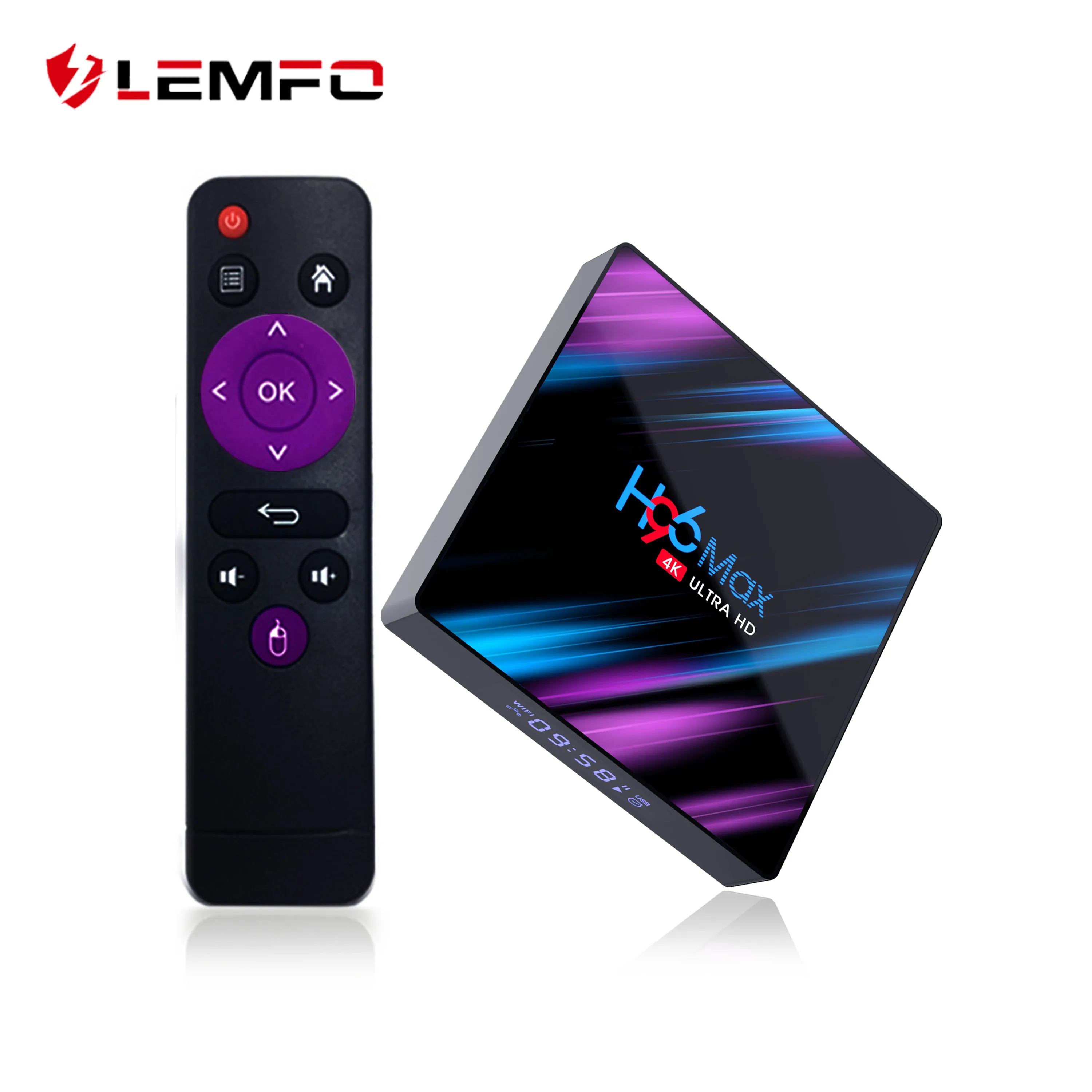 Смарт ТВ-бокс LEMFO H96 Max Android 10 0 RK3318 4 ГБ 32 64 Гб 4K HDR 2 4G и 5G Wifi BT4.0 USB 3 Airplay Google Play