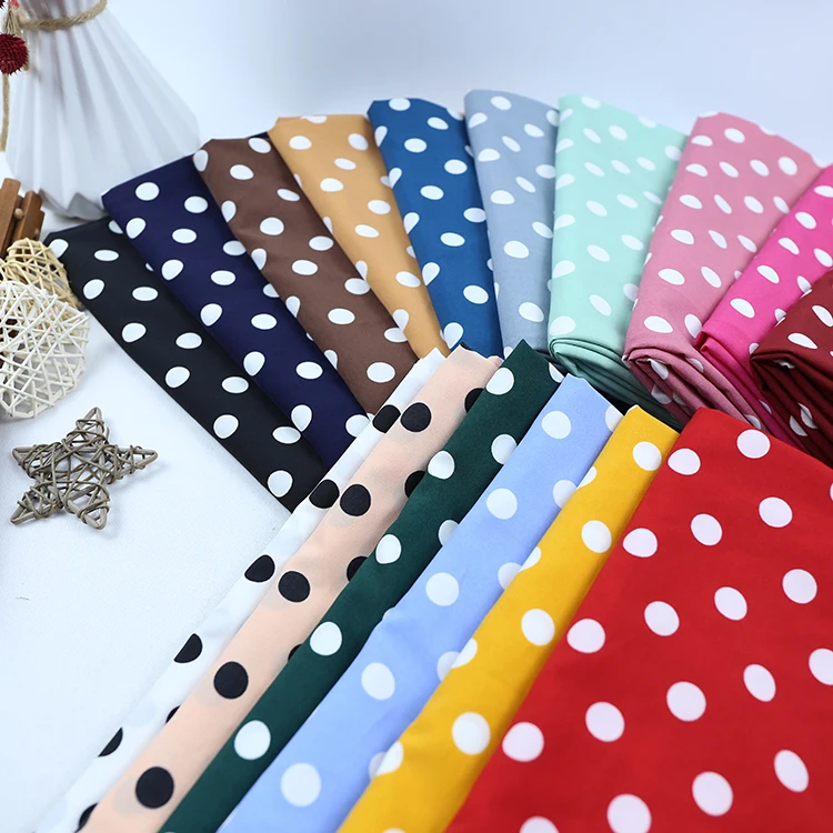 Large Small Polka Dot Stripe Printed Elastic Chiffon Drape Fabric for Sewing Tops Dress Blouse By Meters | Дом и сад