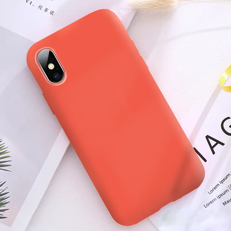 light orange DHL, чехол для iPhone 11 Pro Max 7 8 Plus X Xs MAX Plus, мягкий чехол из ТПУ, аксессуары, многослойный корпус, чехол s, акция - Цвет: light orange