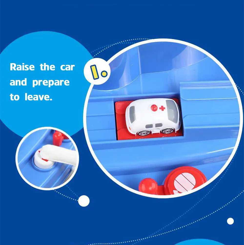 NEW Car model Track car toys Music lighting Attached parking lot Internet Red Man Toys of the Same Kind Car adventure toys