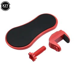 Ergonomic Armrest Support with Built-in Mouse Pad for Desk Comfort (Red)