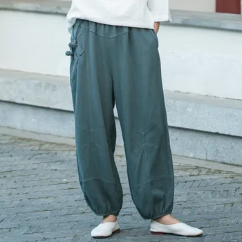 

Women Pants Elastic Waist Straight Vintage Women Pants Harajuku Full Length Women Clothes 2020 Casual Loose Solid Streetwear