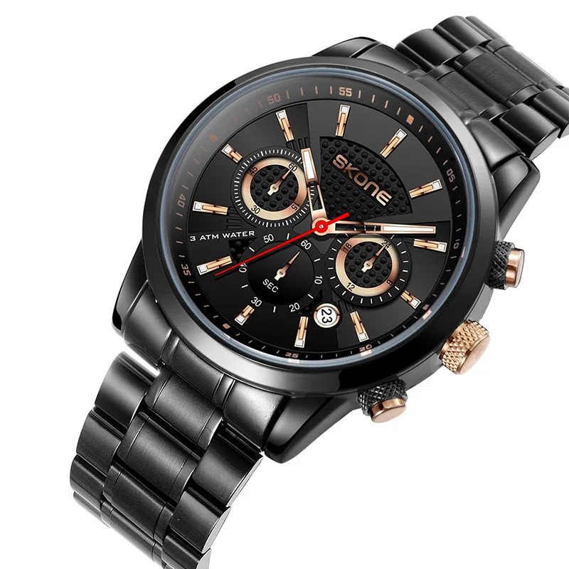 

Skone/Time And Space Large Dial Multi-functional Waterproof MEN'S Watch Business Sports Night Light Calendar Quartz Watch