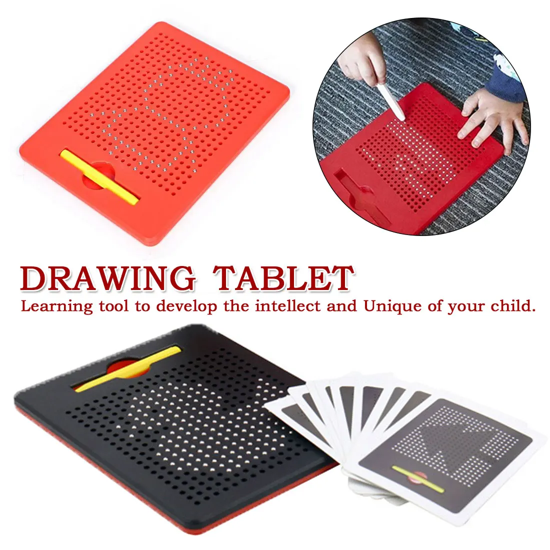 Magnetic Tablet Magnet Drawing Board With Steel Bead Magnet Stylus Pen For Kids