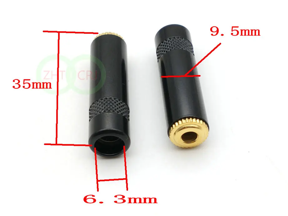 100PCS copper 3.5mm Stereo Audio socket Audio Gold-Plated headphone Cable adapter