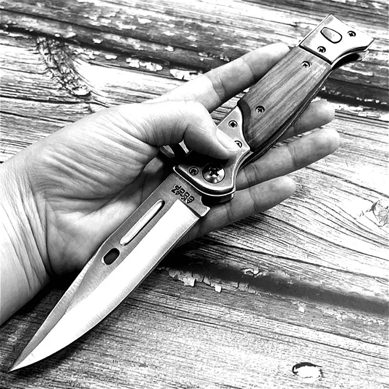 Многофункциональный Складной нож 440c для путешествий на открытом воздухе, быстро открывающийся складной нож A47, груша, цветок, дерево, нож для выживания, Прямая с фабрики
