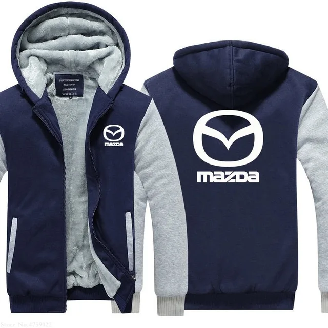 Новые мужские толстовки мужские с капюшоном зимние утолщенные для Mazda Толстовка Мужское теплое пальто бархатное пальто толстовка мужская одежда v - Цвет: 1