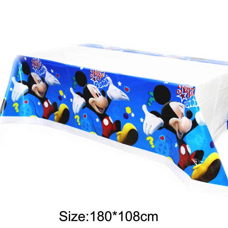 1pc mickey Скатерть на день рождения с рисунком Микки и Минни Маус из ПВХ материала для детской скатерти на день рождения - Цвет: 1pc mickey