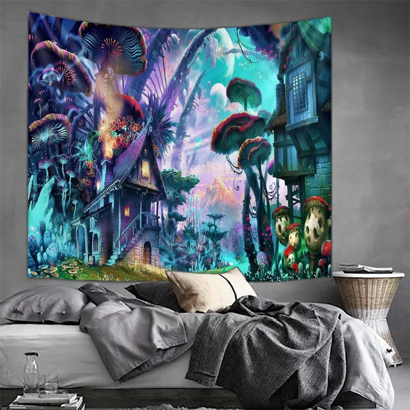 

DreamWoods 3D Printing Tapestry Wall Hanging Bed Spread Beach Towel Table Cloth Yoga Mat Home Decoration Concise Style Design