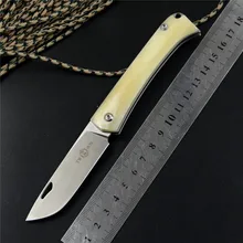 Twosun 2,68 ”M390 лезвие карманный нож титана ручка кости TS161 модель джентльмена скольжения сустава без блокировки фрукты EDC ножи