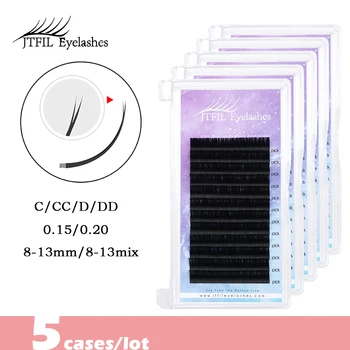 

Matte Flat Eyelash Extensions Individual Eye Lash for Professional Flat Ellipse Lashes with Split Tips Soft Silk Flat Eye Lashes