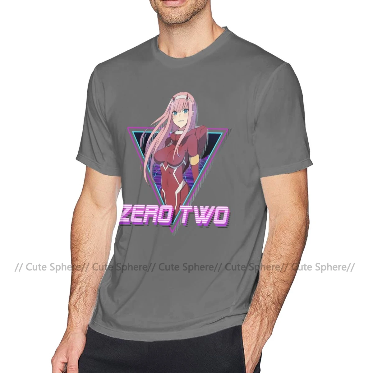Darling в Franxx футболка Darling в FranXX-ноль два эстетическое футболка Милая хлопковая футболка футболки - Цвет: Dark Grey