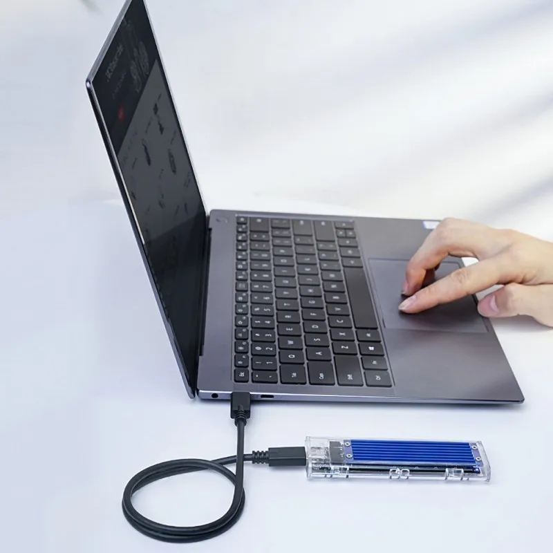 Светодиодный индикатор M.2 корпус SSD NVME Тип C USB 3,1 Gen2 10 Гбит/с UASP прозрачный корпус для 2230 2242 2260 2280