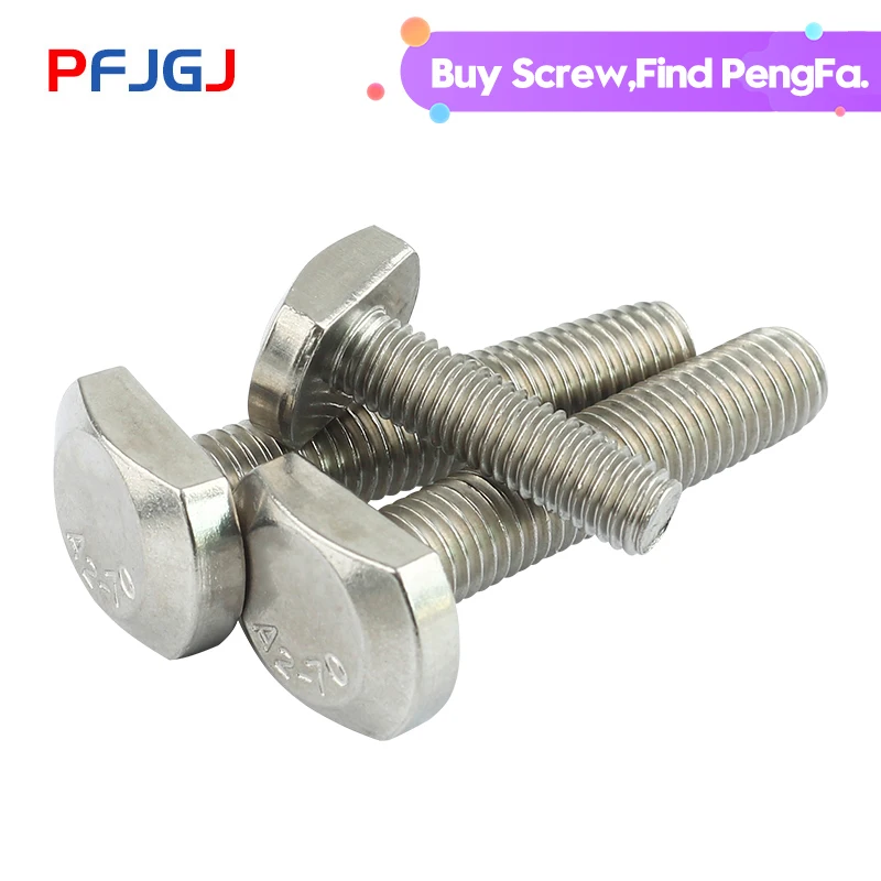 

Peng Fa GB37 304 Stainless Steel T-type Screw T-type Groove Bolt T-shaped Press Plate A2-70 Mold M5M6M8M10M12